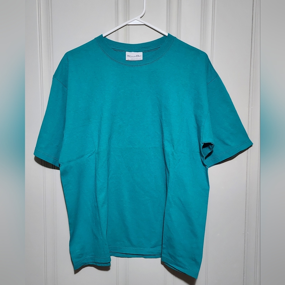 Vintage Like New Willow Bay Teal Short Sleeve T Shirt Size Large